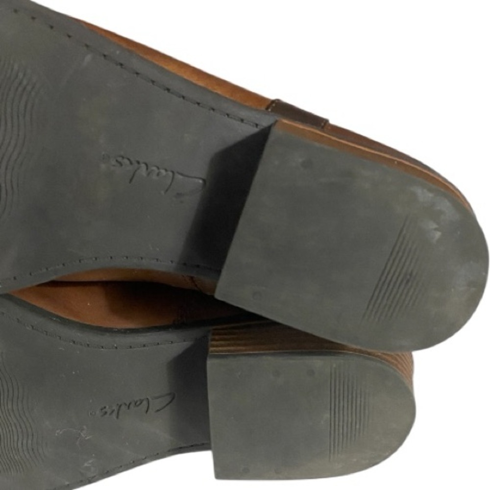 Clarks Leather Booties, Neutral,Sz 9, Sustainable, Timeless,Capsule wardrobe - Picture 13 of 15